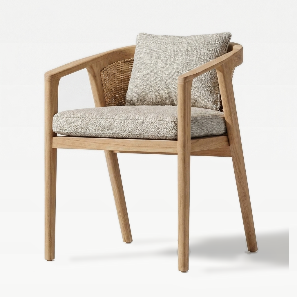 Natural Teak / Biscuit Flat Weave | hero